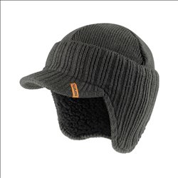 Scruffs Peaked Knitted Hat Graphite