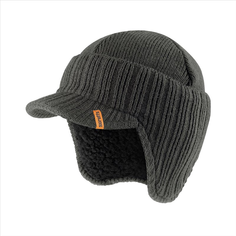 Scruffs Peaked Knitted Hat Graphite