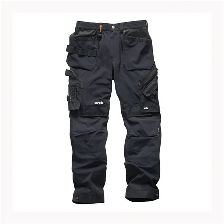 Scruffs Pro Flex Plus Holster Trousers Black 36R