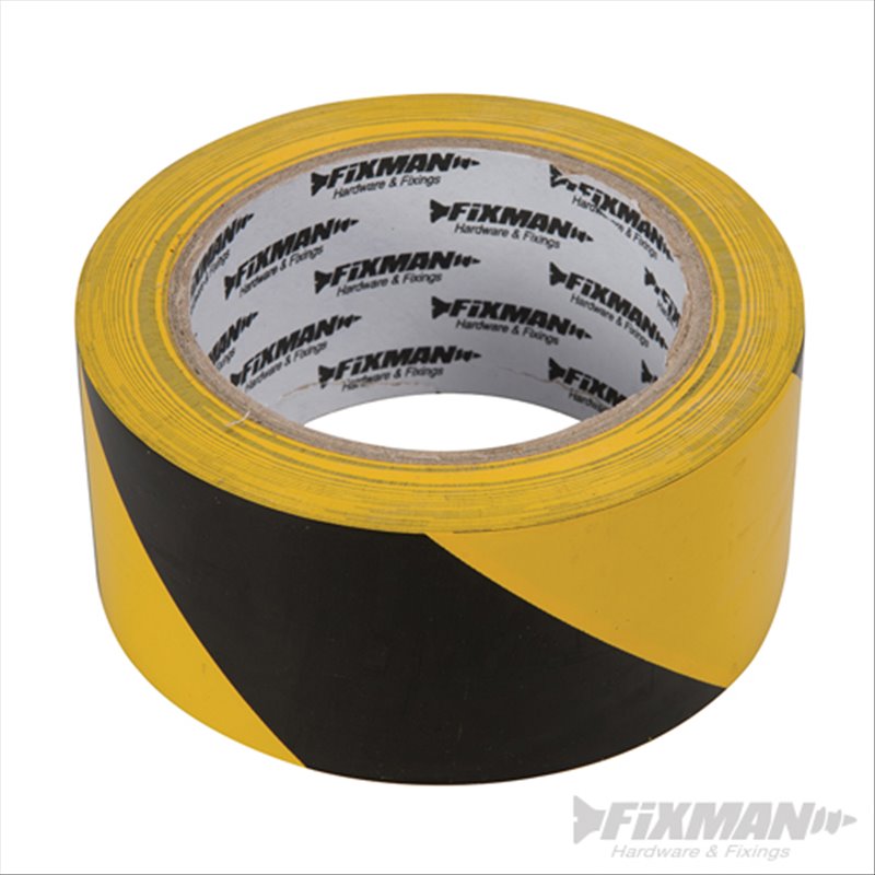 Fixman Hazard Tape 50mm x 33m Black/Yellow