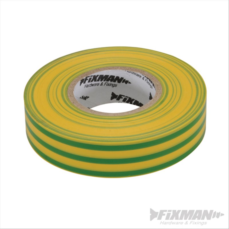 Fixman Insulation Tape 19mm x 33m Green/Yellow