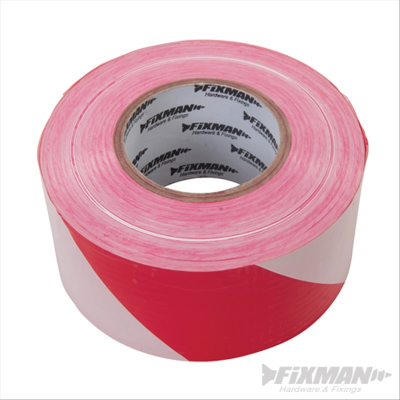 Fixman Barrier Tape 70mm x 500m Red/White