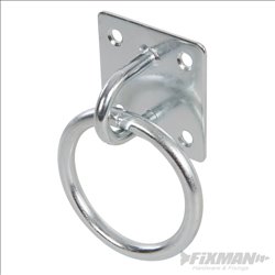 Fixman Chain Plate Electro Galvanised Ring 50mm x 50mm
