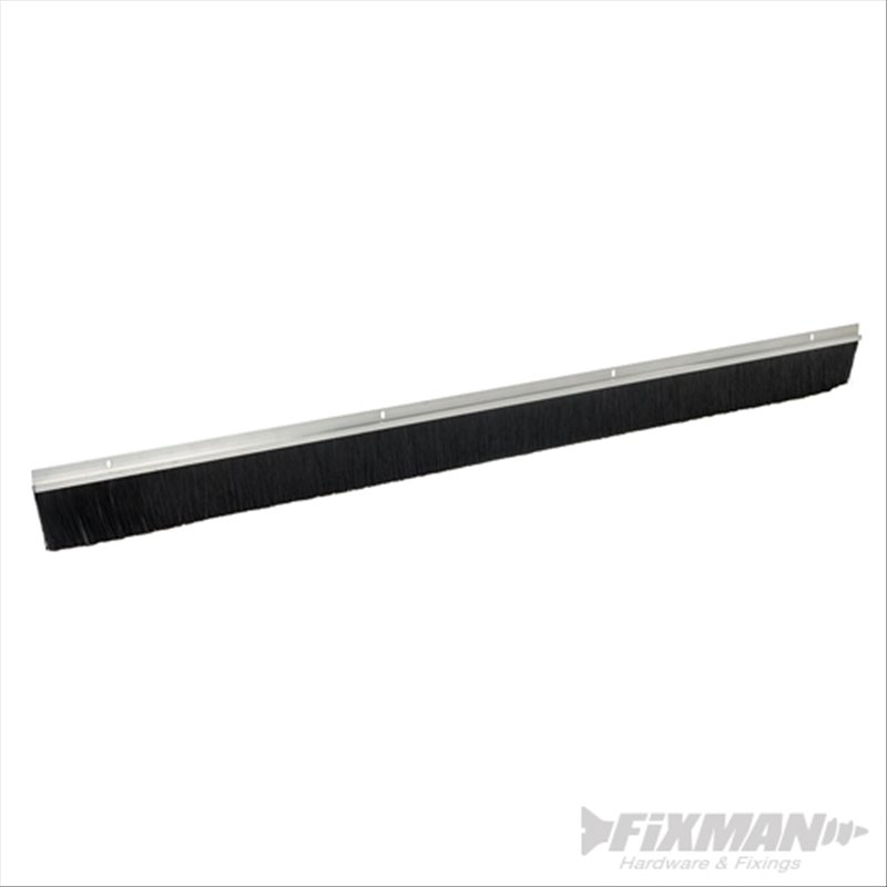 Fixman Garage Door Brush Strip 50mm Bristles Aluminium 2 x 1067mm Aluminium