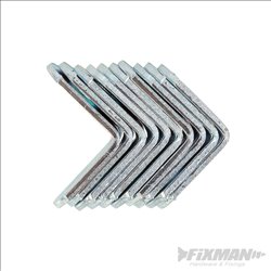 Fixman Angle Braces 10pk 19 x 19 x 1.5mm