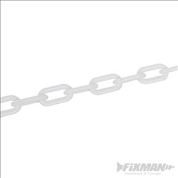Fixman Plastic Chain 6mm x 5m White
