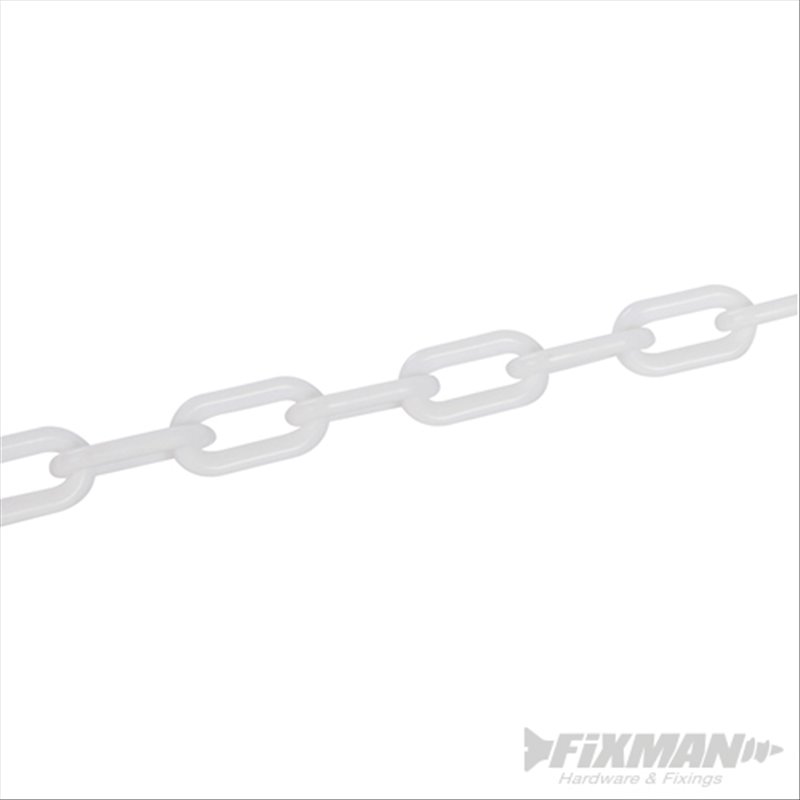 Fixman Plastic Chain 6mm x 5m White