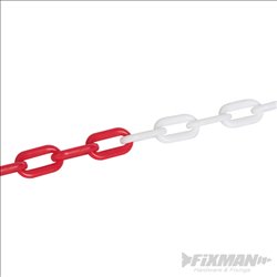 Fixman Plastic Chain 6mm x 5m Red/White