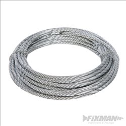 Fixman Galvanised Wire Rope 4mm x 10m