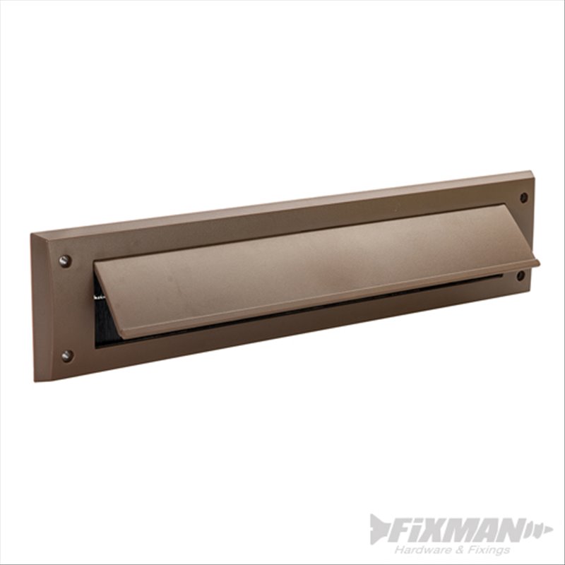 Fixman Letterbox Draught Seal with Flap 338 x 78mm Brown