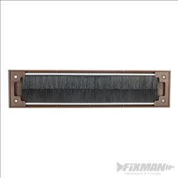 Fixman Letterbox Draught Seal with Flap 338 x 78mm Brown