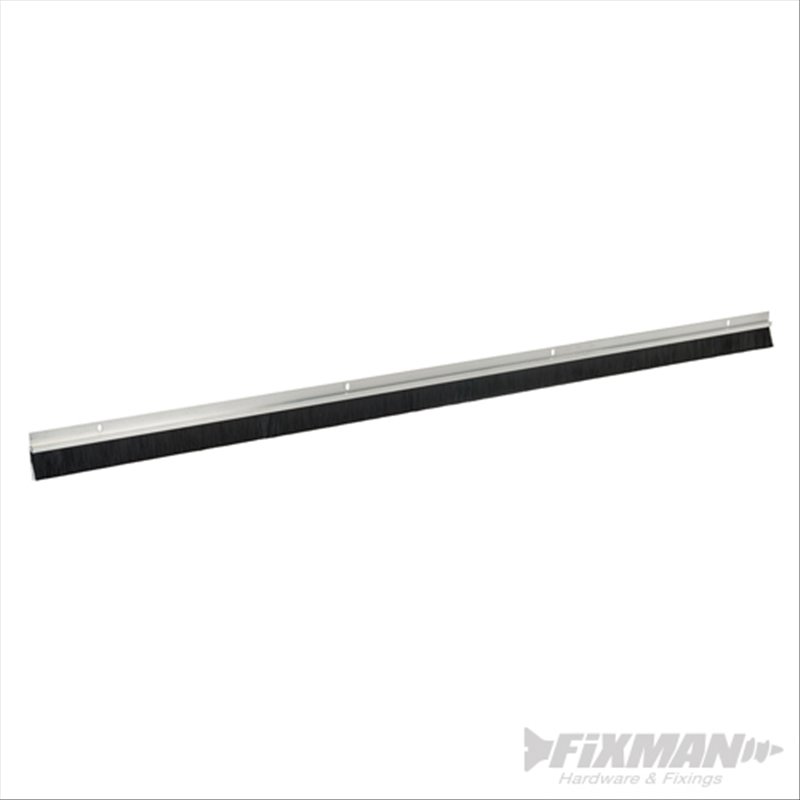 Fixman Door Brush Strip 25mm Bristles 914mm Aluminium