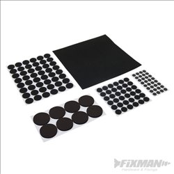 Fixman Self-Adhesive Pads Set 125pce 125pce Black