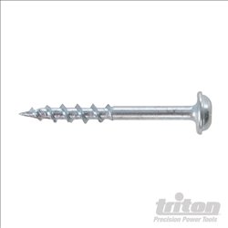 Triton Zinc Pocket-Hole Screws Washer Head Coarse P/HC 8 x 1-1/2" 250pk