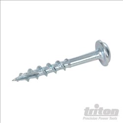 Triton Zinc Pocket-Hole Screws Washer Head Coarse P/HC 8 x 1-1/4" 100pk