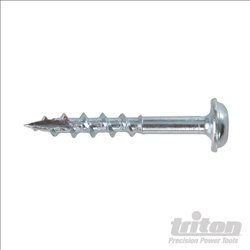 Triton Zinc Pocket-Hole Screws Washer Head Coarse P/HC 8 x 1-1/4" 100pk