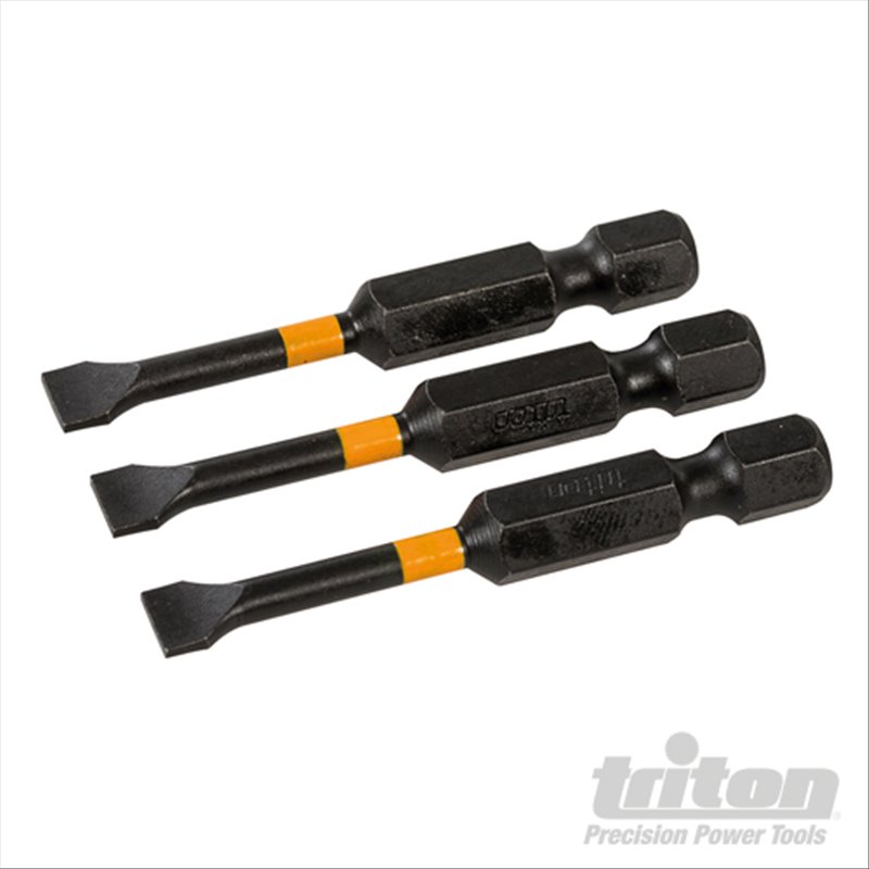 Triton Slotted Screwdriver Impact Bit 3pk SL6 50mm