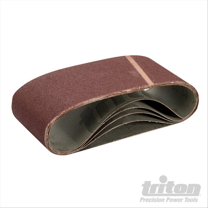 Triton Sanding Belt 100 x 610mm 5pk 80 Grit