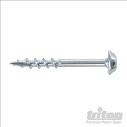 Triton Zinc Pocket-Hole Screws Washer Head Coarse P/HC 8 x 1-1/2" 100pk