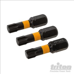 Triton T30 Screwdriver Impact Bit 3pk T30 25mm