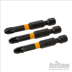 Triton Pozi Screwdriver Impact Bit 3pk PZ3 50mm