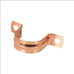 Plumbob Copper Saddle Clip 10pk 22mm