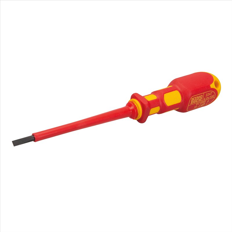 King Dick King Dick VDE Slotted Screwdriver 4 x 100mm